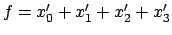 $f = x_0'+x_1'+x_2'+x_3'$