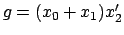 $g = (x_0 + x_1) x_2'$